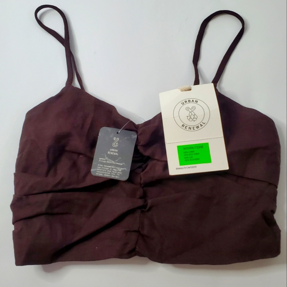 Urban Renewal Brown Top Woven Cloth vintage sexy $49.00